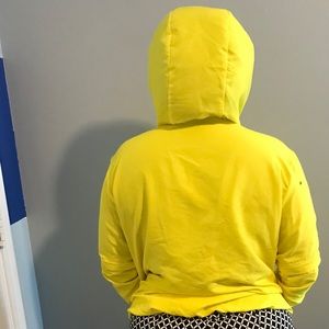 Bright yellow wind breaker